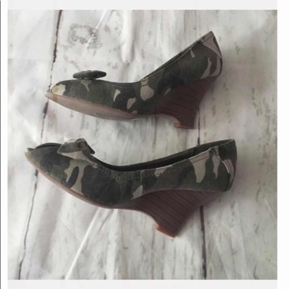 Gomax Camouflage Wedge Heels Shoes Size 7 - Picture 4 of 7